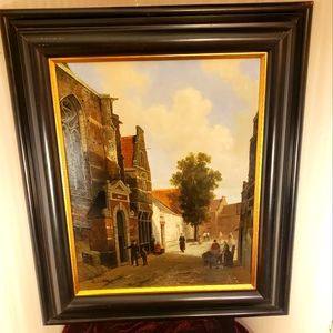 Original Dutch Oil On Board by Roberto.